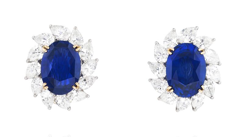 sapphire and diamond earrings